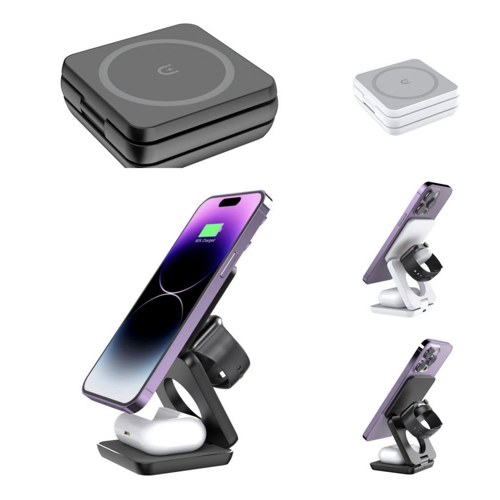 Portable Magnetic Suction Three-in-one Wireless Charger
